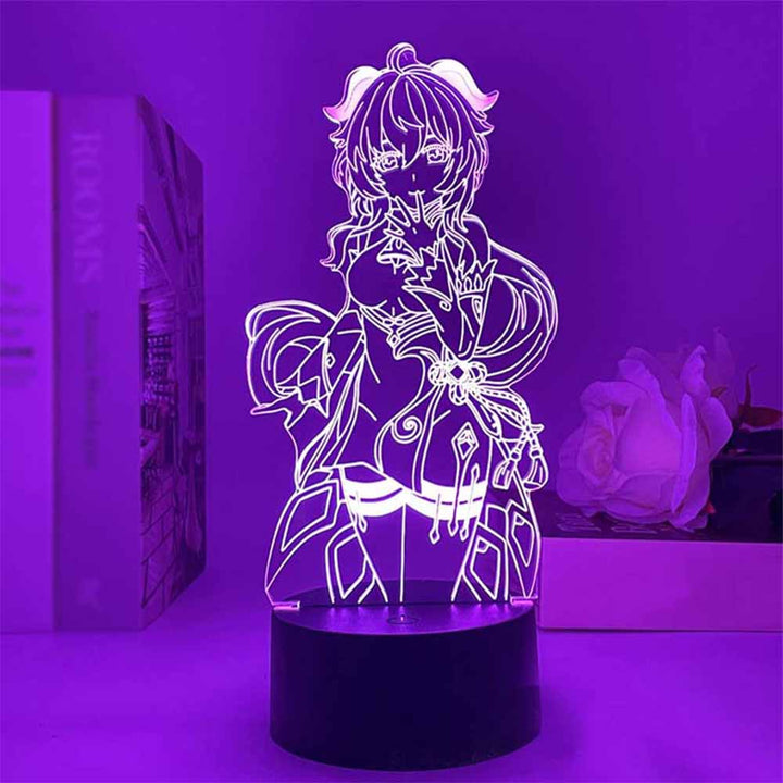 Genshin Impact Barbara Jogo 3d Anime Illusion Night Light For Kid Bedroom  Decor Night Light Friend Birthday Gift Led Lamp Genshin Impact Barbara-16 Co