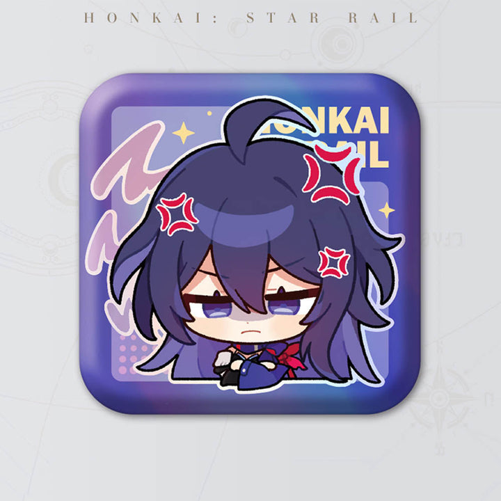 Honkai Star Rail Square Cartoon Badges