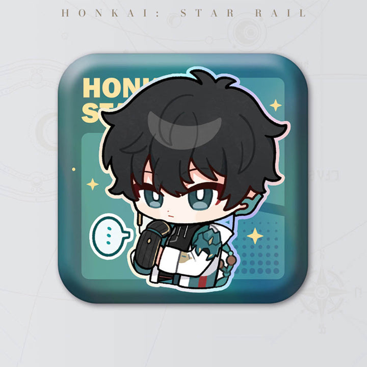 Honkai Star Rail Square Cartoon Badges