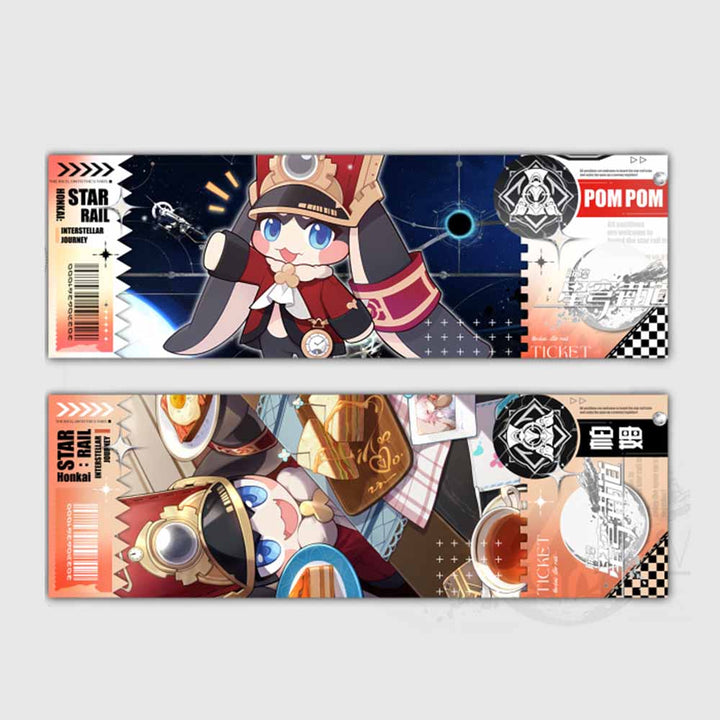 Honkai: Star Rail Character Laser Ticket Bookmark