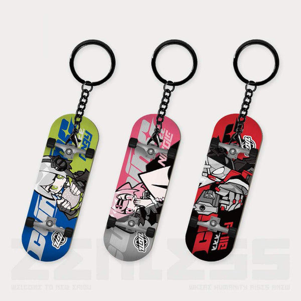 【 ZZZ 】Cunning Hares Q Version Fingertip Skateboard Pendant