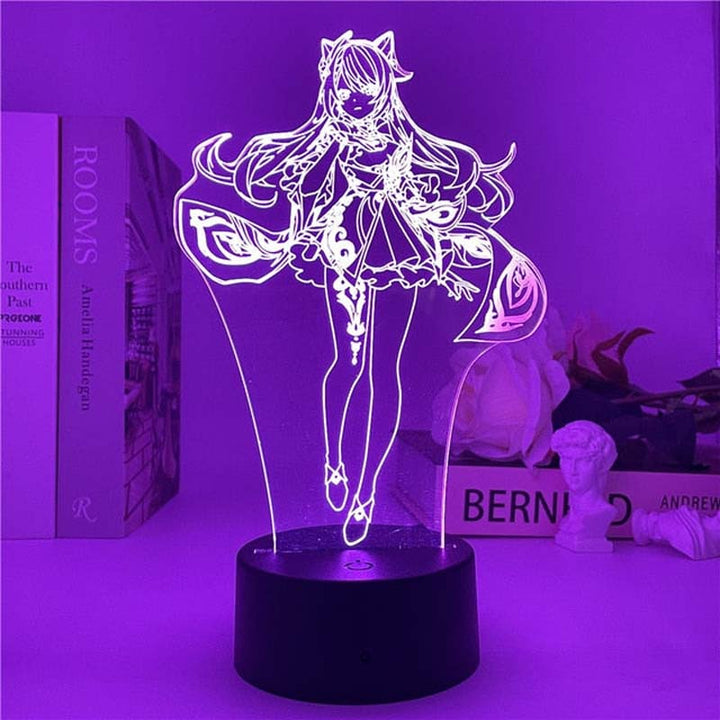 Genshin Impact Barbara Jogo 3d Anime Illusion Night Light For Kid Bedroom  Decor Night Light Friend Birthday Gift Led Lamp Genshin Impact Barbara-16 Co